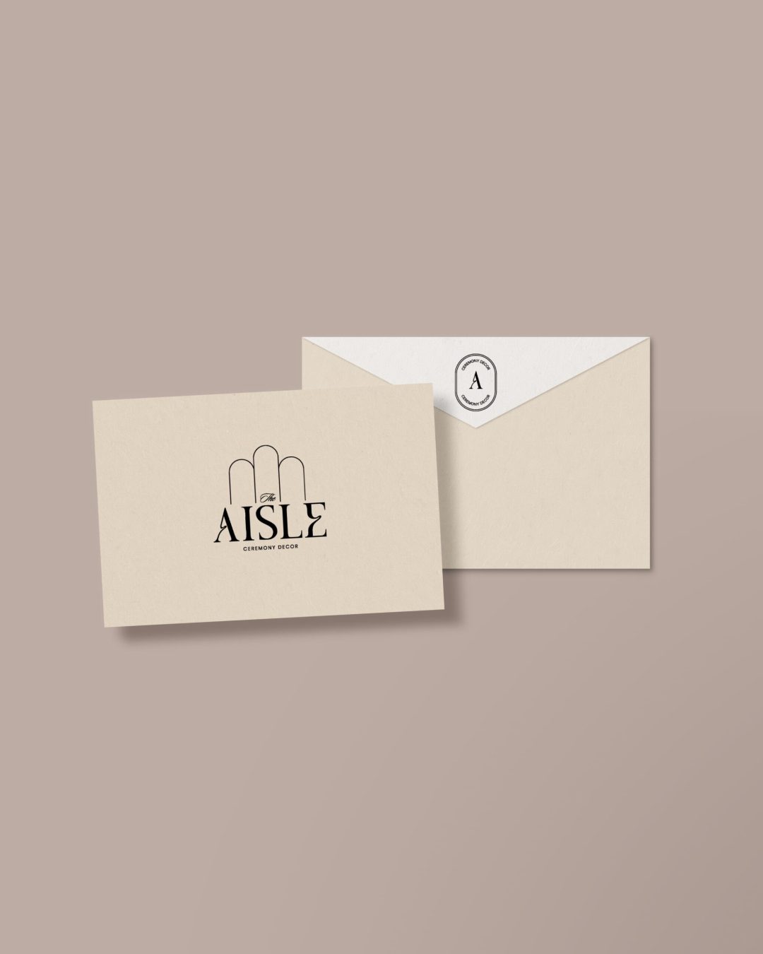 Elegant Embossed Postcard & Envelope Mockup (1)